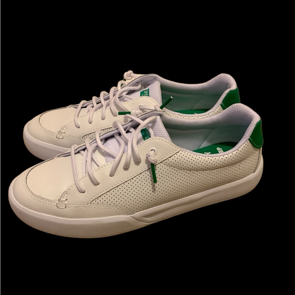 Sperry White Leather Sneakers – SeaCycled Crest Vibe – Women’s Size 10